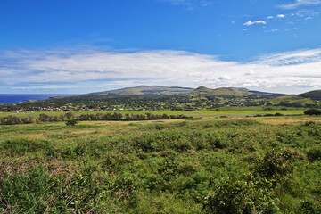 Obraz premium Rapa Nui. The view on landscape of Easter Island, Chile