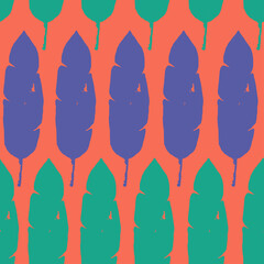 Modern Tropical Vector Seamless Pattern. Drawn Floral Background. Nice Summer Fabrics. Banana Leaves 