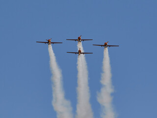 Pilot performances of Yak piston aircraft at the air show