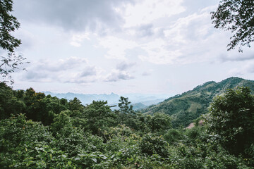 Sunset Mountain on blue sky