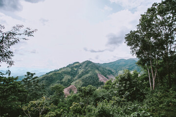 Sunset Mountain on blue sky
