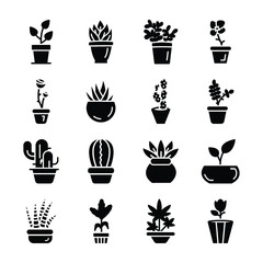 Potted Plants Icons 