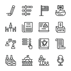 USA Politics Vector Set 