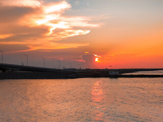 Obraz premium sunset over the sea