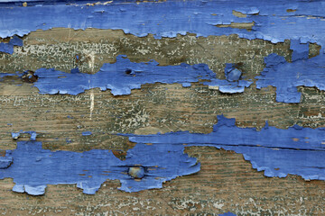 Vieille peinture bleue.