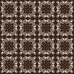 The beauty flower motifs on Tradisional Java batik design with dark brown color design.