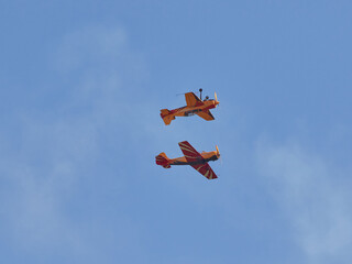 Pilot performances of Yak piston aircraft at the air show