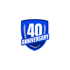 40 Years Anniversary Celebration Vector Template Design Illustration