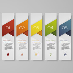 Design clean number banners template. Vector. EPS 10.	