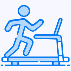 
Man running on treadmill showcasing exercise icon
