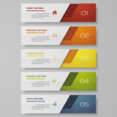 Design clean number banners template. Vector. EPS 10.	