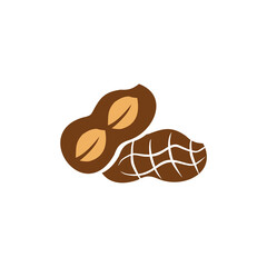 Peanut plant logo design template