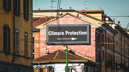 Obraz premium Street Sign to CLIMATE PROTECTION