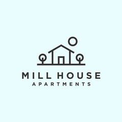 custom house logo. vintage icon