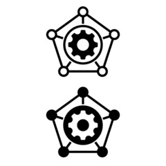 Fototapeta premium Taxonomy icon vector set. category illustration sign collection. development symbol.