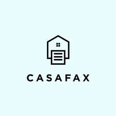 data house logo. typewriter icon