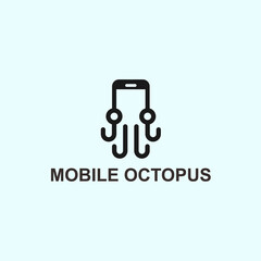 octopus gadget logo. technology icon