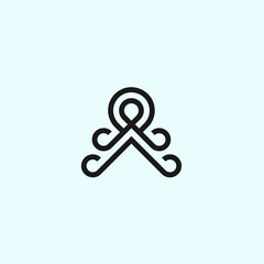 abstract octopus logo. octopus icon