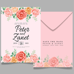 beautiful wedding event invitation card editable template