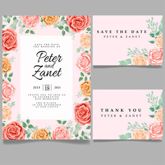 beautiful wedding event invitation card editable template