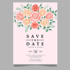 beautiful wedding event invitation card editable template