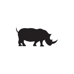 Rhino animal logo design template