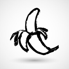 Hand drawn vector illustration of banana