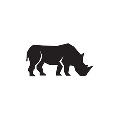 Rhino animal logo design template