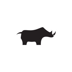 Rhino animal logo design template