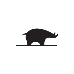 Fototapeta premium Rhino animal logo design template