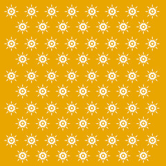 Seamless pattern with sun symbol