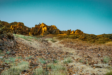 mountain landscape with blue sky