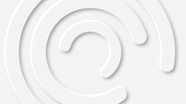 Abstract Neumorphism design circle transition for replace logo or text in the center, modern white clean geometry shape animation presentation background