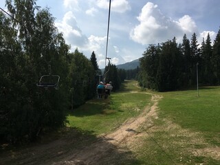 Widok na góry Karkonosze  z góry Szrenicy © Józef