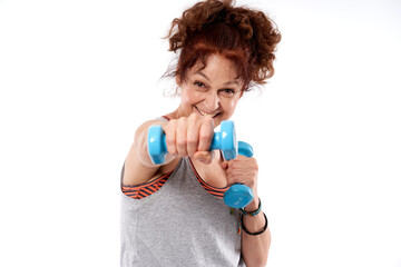 Mature fitness lady