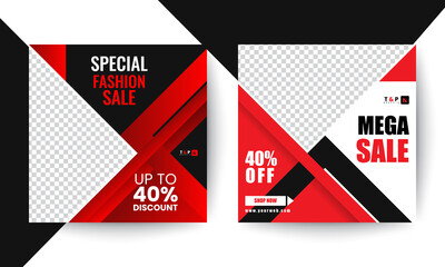 fashion sale social media post design, social media post design, modern design template