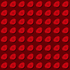 Geometric red texture with circles and shadows