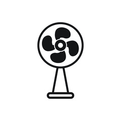 Electric fan icon isolated on white background. vector illustration
