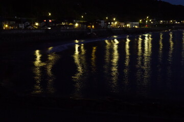Fototapeta premium beautiful ocean view at night in Japan
