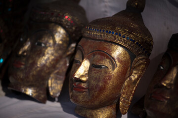 Myanmar souvenir,traditional mask in Myanmar