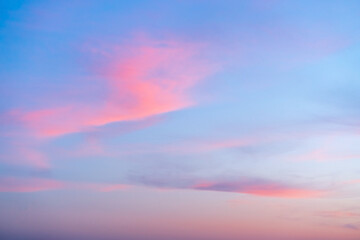 Beautiful dramatic Cloudscape on sunset, springtime.