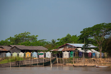 A traditional village hut near yangon,Myanmar.