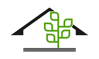 Plant house illustration vector design