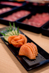 salmon shashimi
