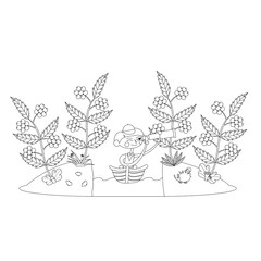 Cartoon coloring page.