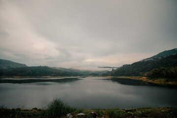 lake and mountains