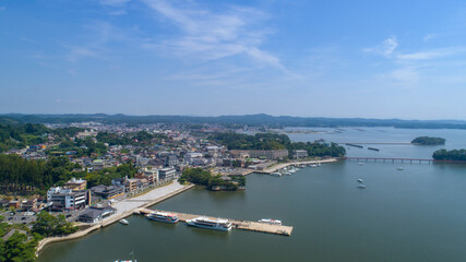 《宮城県》日本三景・松島　松島湾空撮