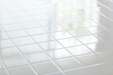 White tiles floor abstract background #4
