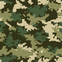 
Camouflage modern.Pixel camo.Seamless pattern.Military texture. Print on fabric