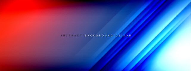 Obraz premium Motion concept neon shiny lines on liquid color gradients abstract backgrounds. Dynamic shadows and lights templates for text